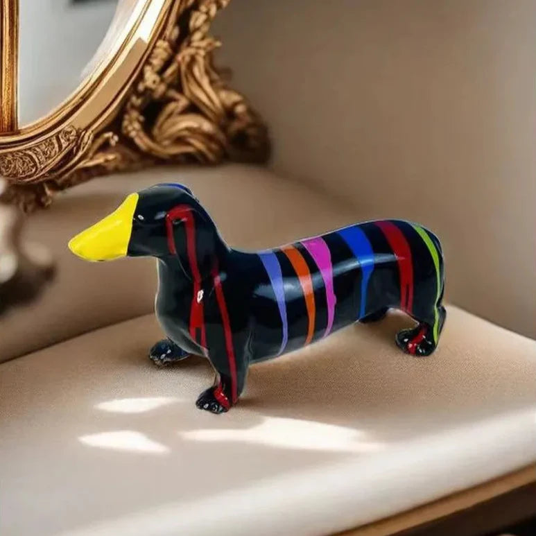 VIBRANT DACHSHUND SCULPTURE