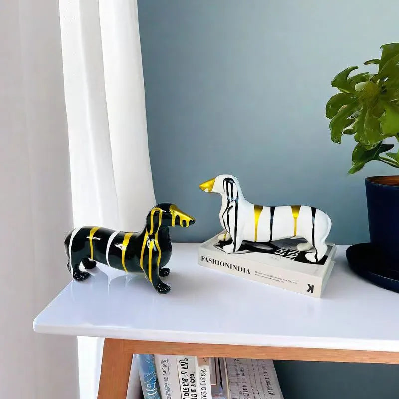 VIBRANT DACHSHUND SCULPTURE