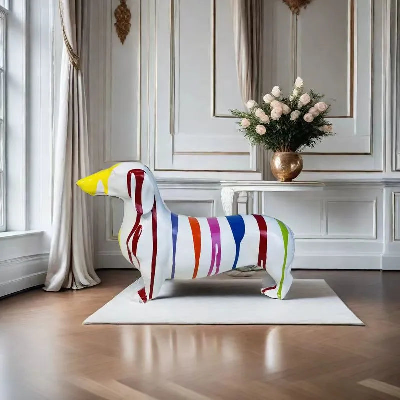 VIBRANT DACHSHUND SCULPTURE