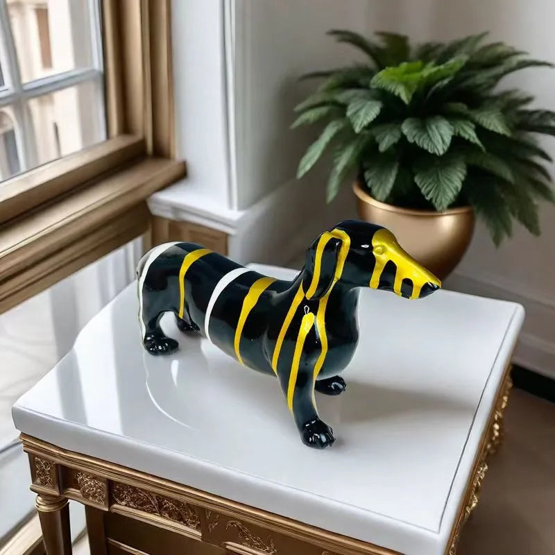 VIBRANT DACHSHUND SCULPTURE