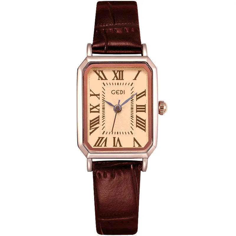 Bella Carré Leather Watch