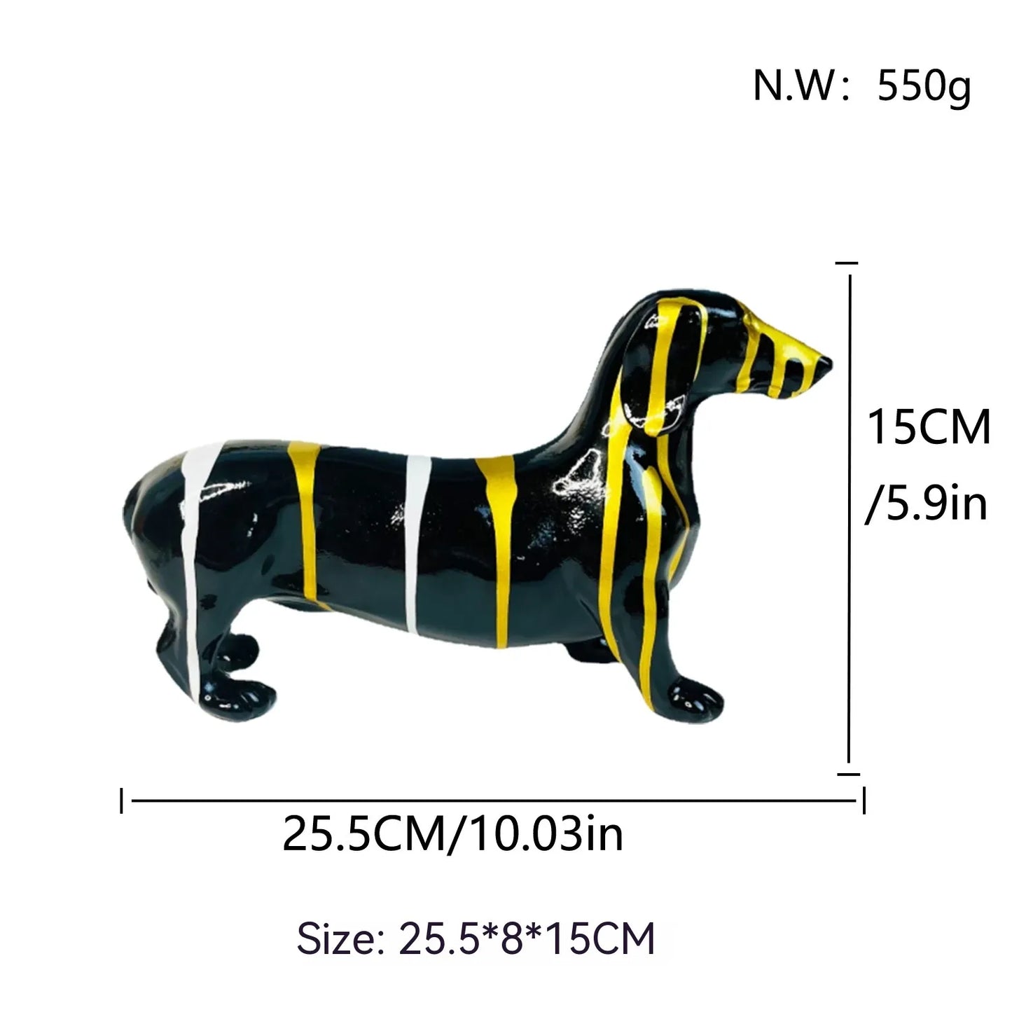 VIBRANT DACHSHUND SCULPTURE