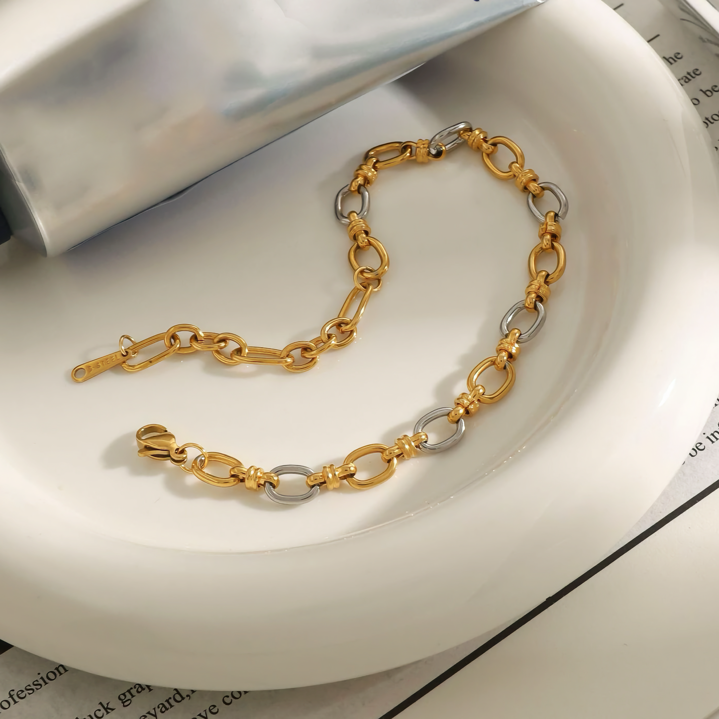 Addison Two Tone Gold Bracelet 2