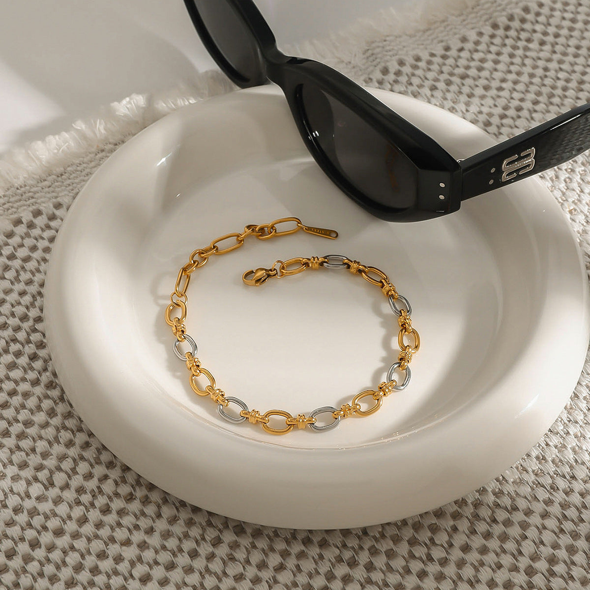 Addison Two Tone Gold Bracelet 3