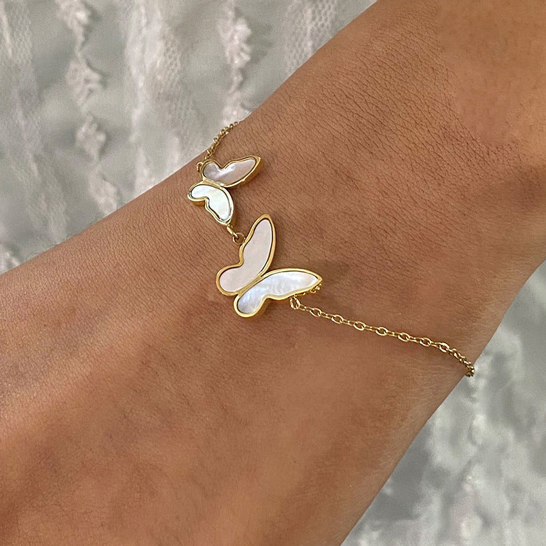 Blaire Butterfly Pearl Bracelet 1