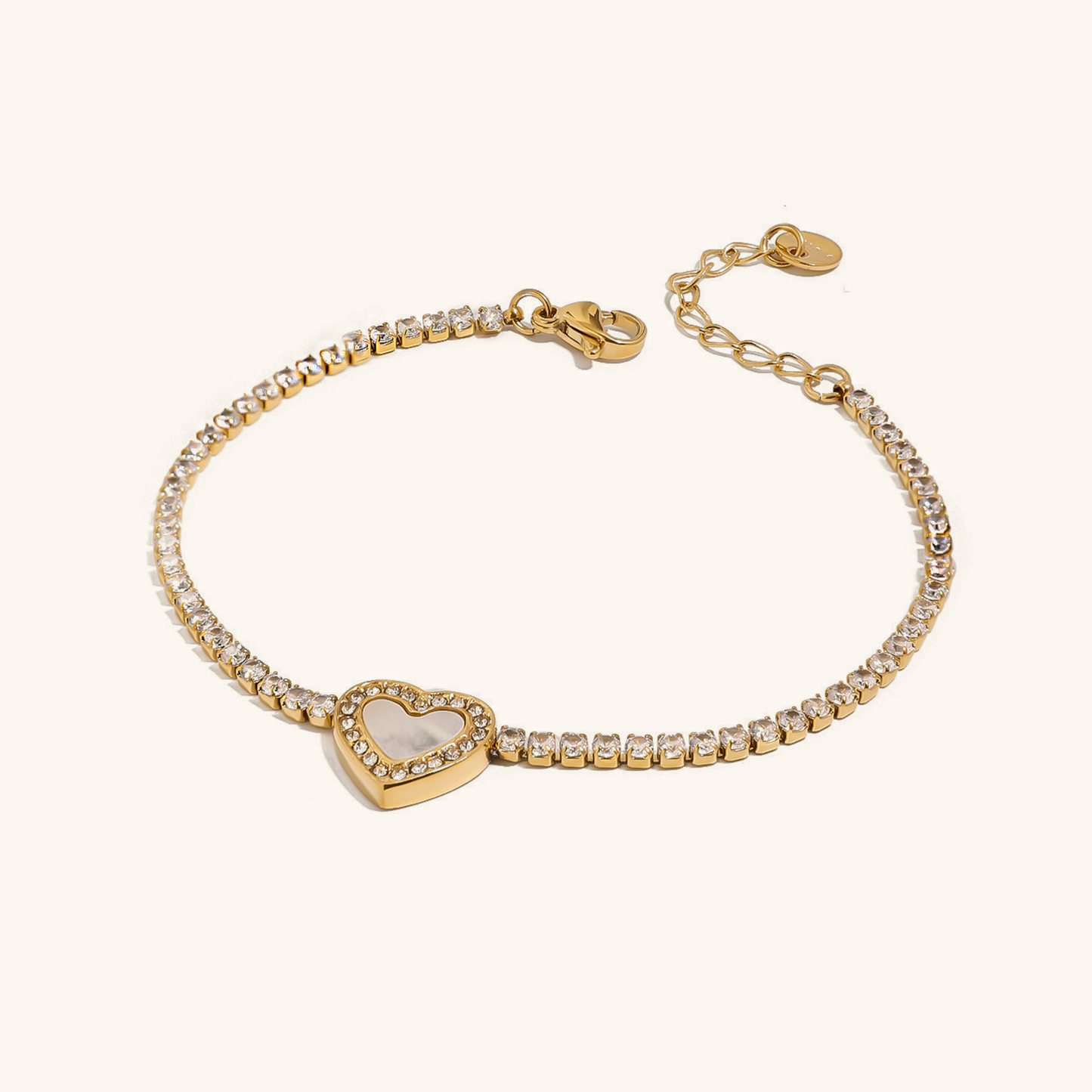 Cameron Diamond Heart Tennis Bracelet 0