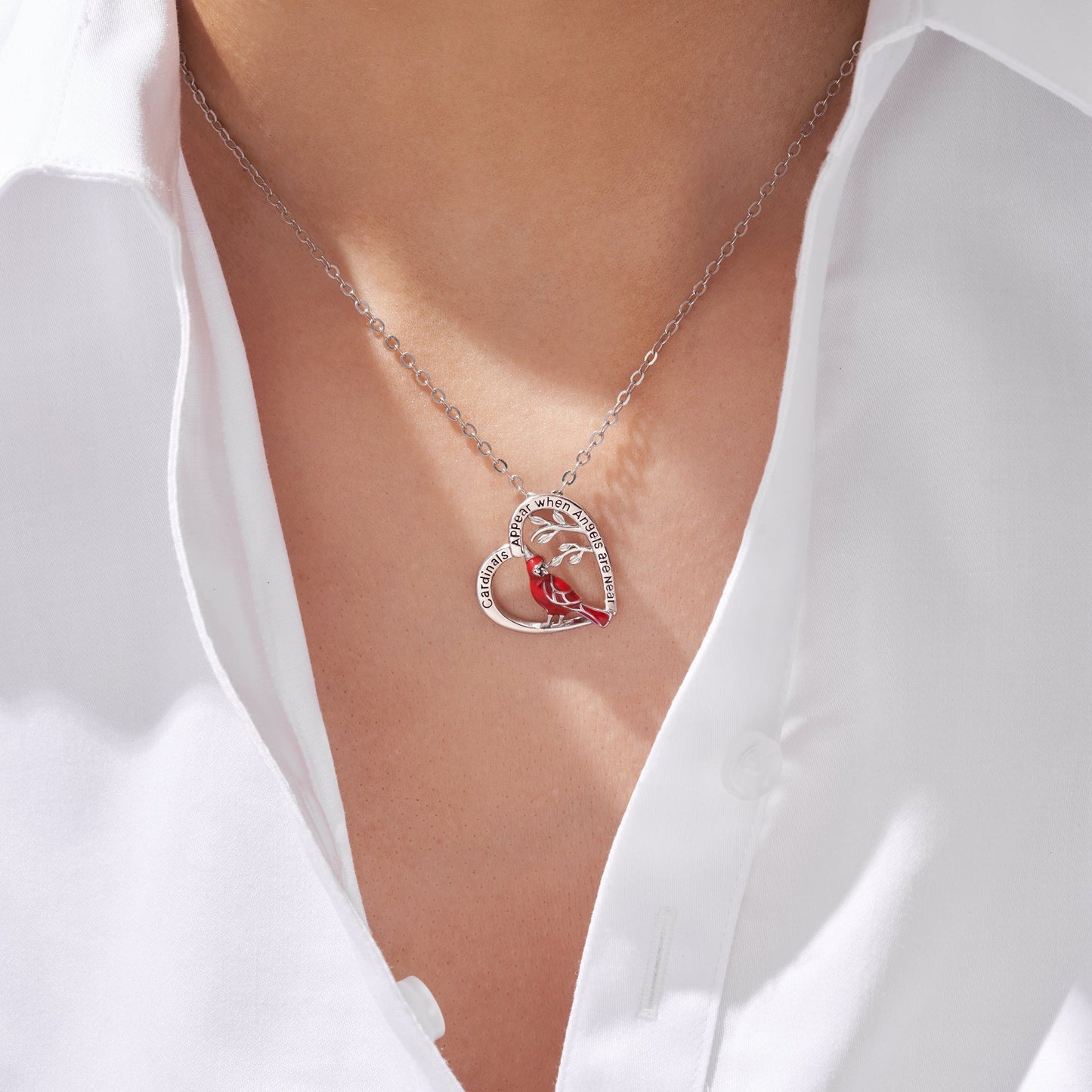 Cardinal Bird Necklace 2