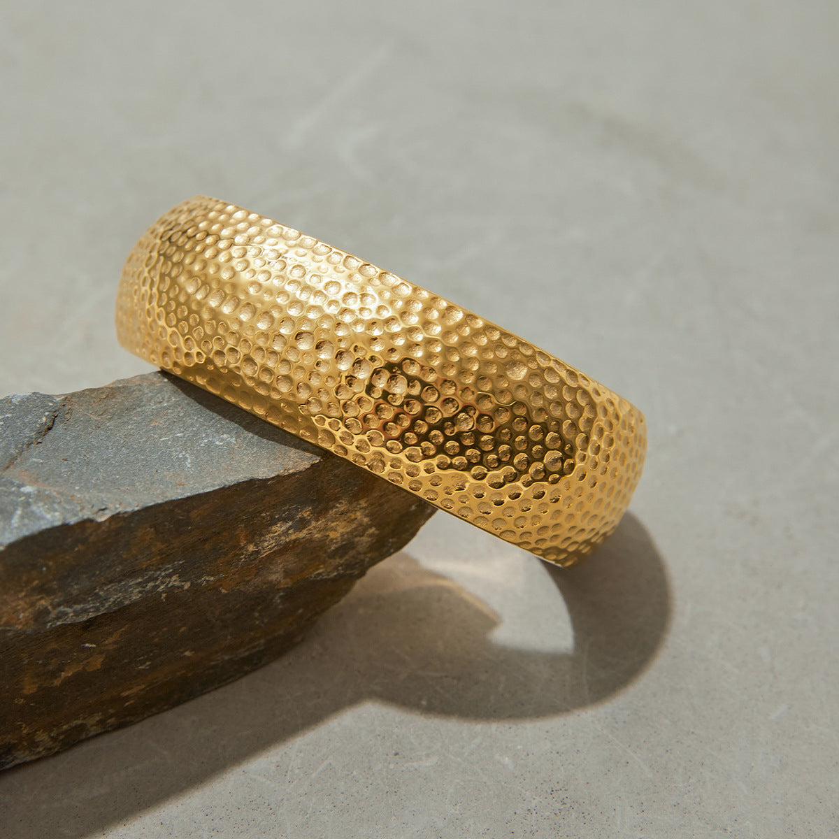 Cheyenne Textured Gold Band 3