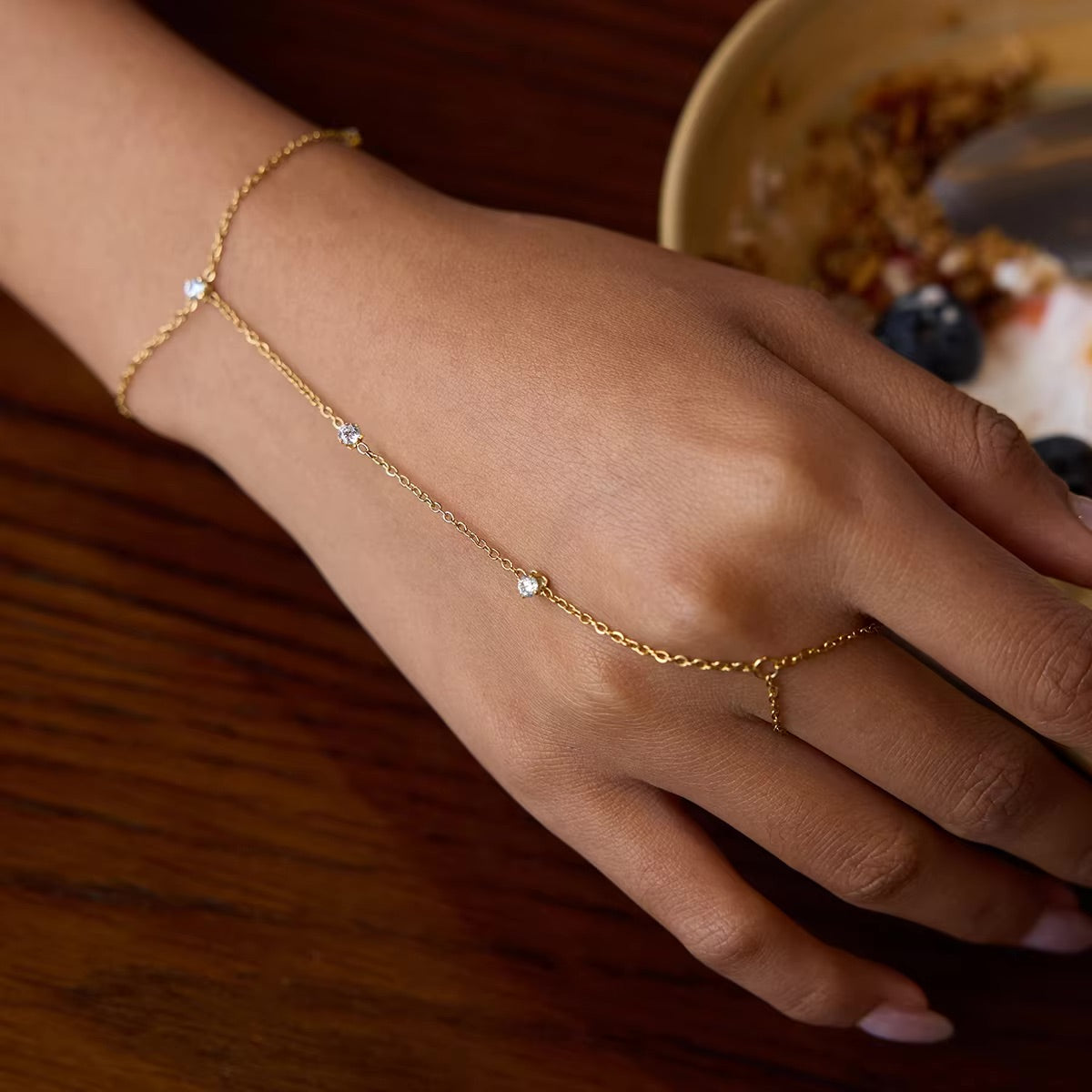 Cressida Diamond Hand Chain 1