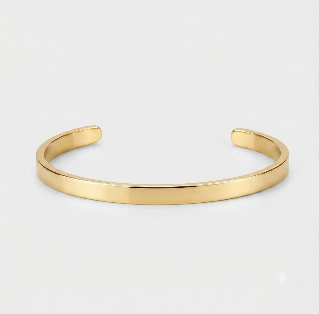 Gold Band Cuff Bracelet