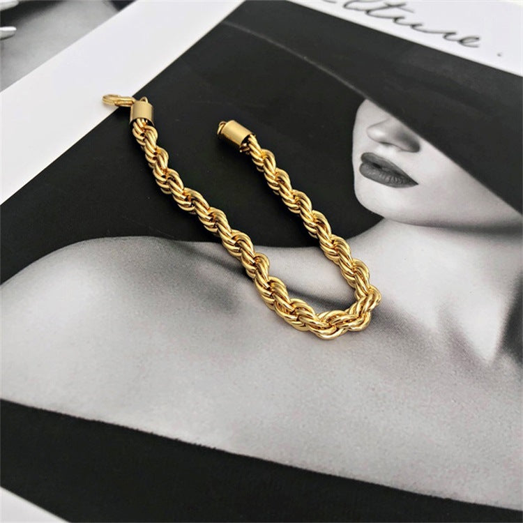 Gigi Rope Chain Gold Bracelet 4