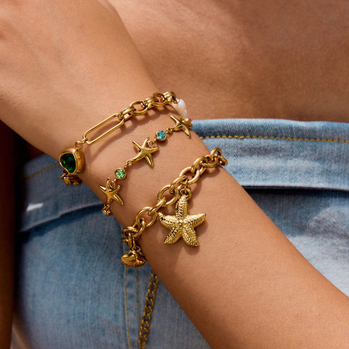 Kristine Golden Starfish Bracelet 2