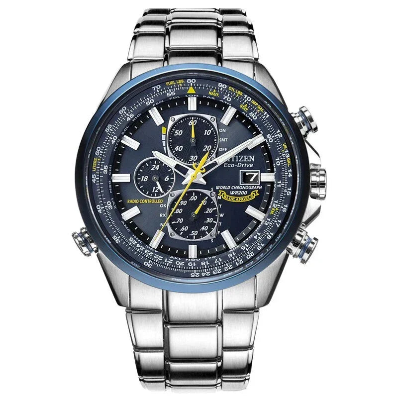 Men’s Stainless Steel Chronograph Watch with Calendar