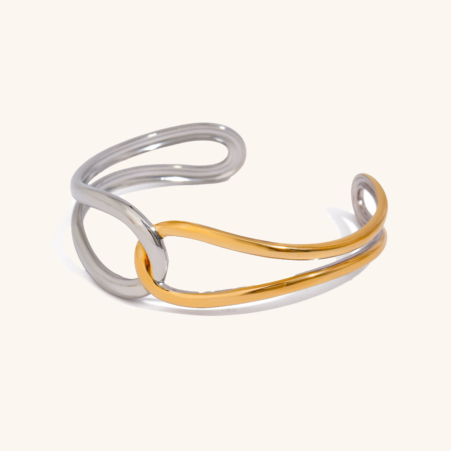 Noria Two Tone Gold Bangle 0