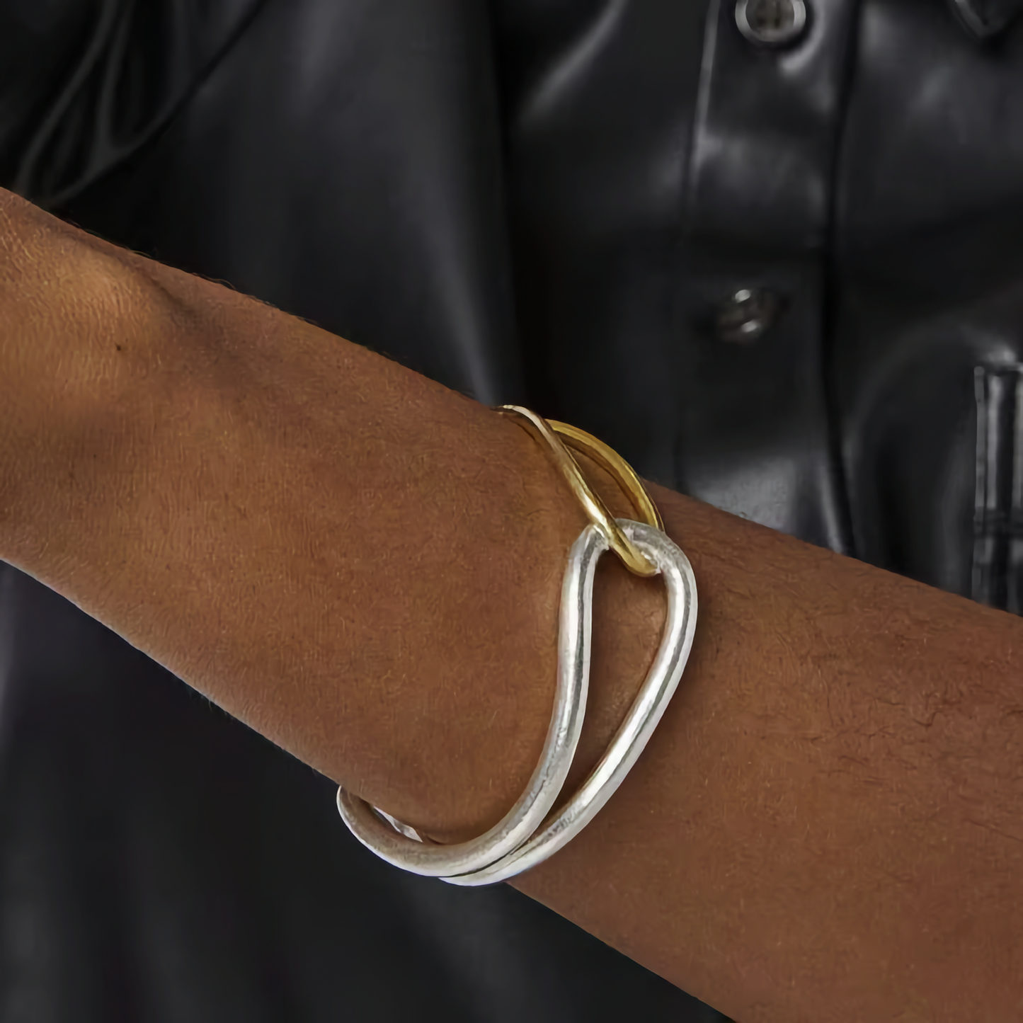 Noria Two Tone Gold Bangle 1