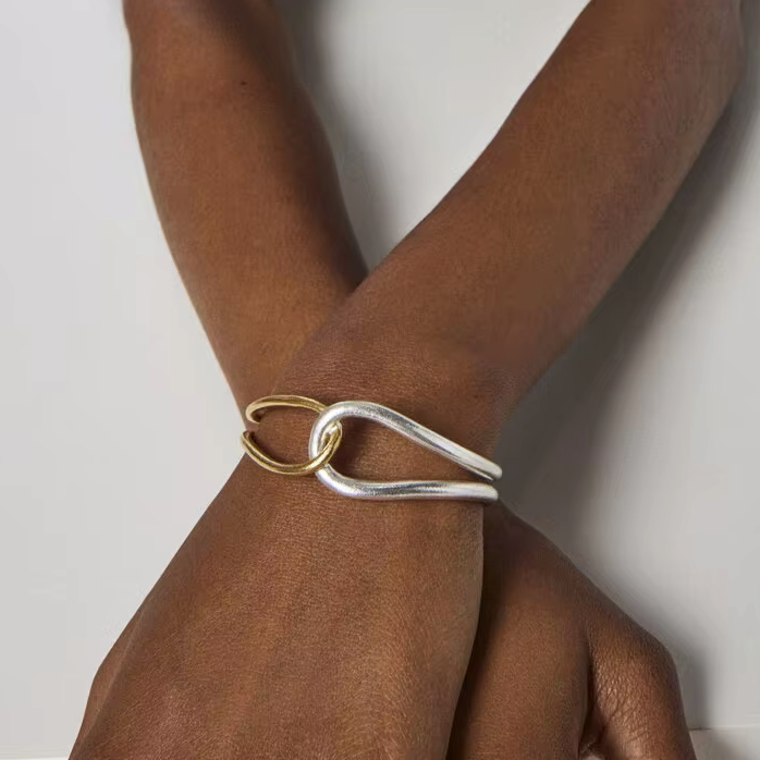 Noria Two Tone Gold Bangle 2