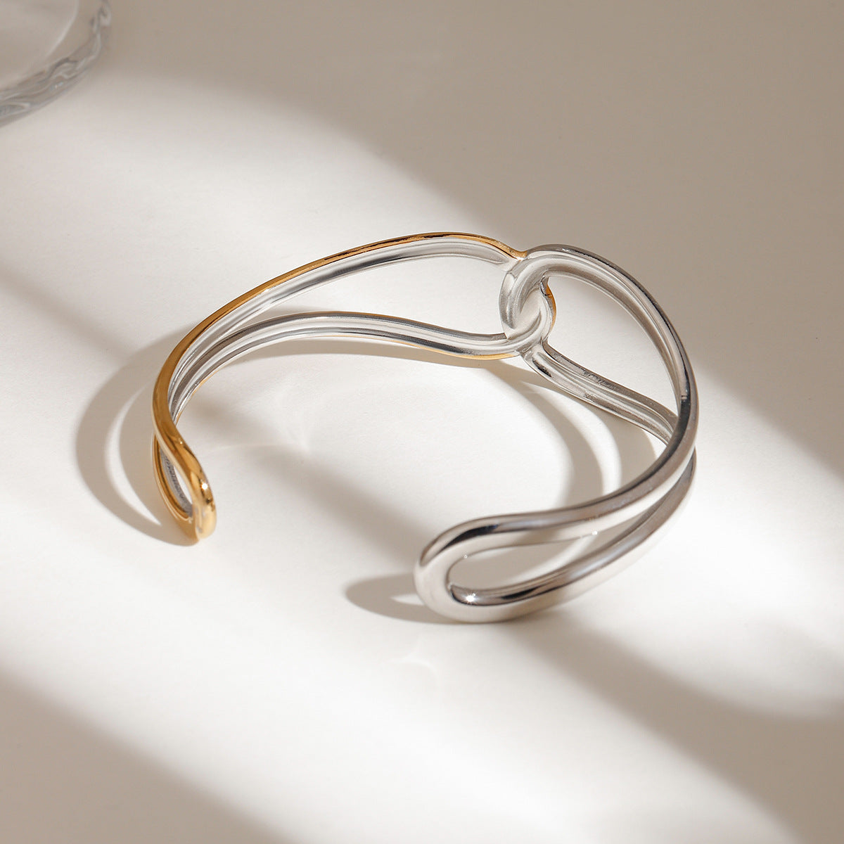 Noria Two Tone Gold Bangle 3