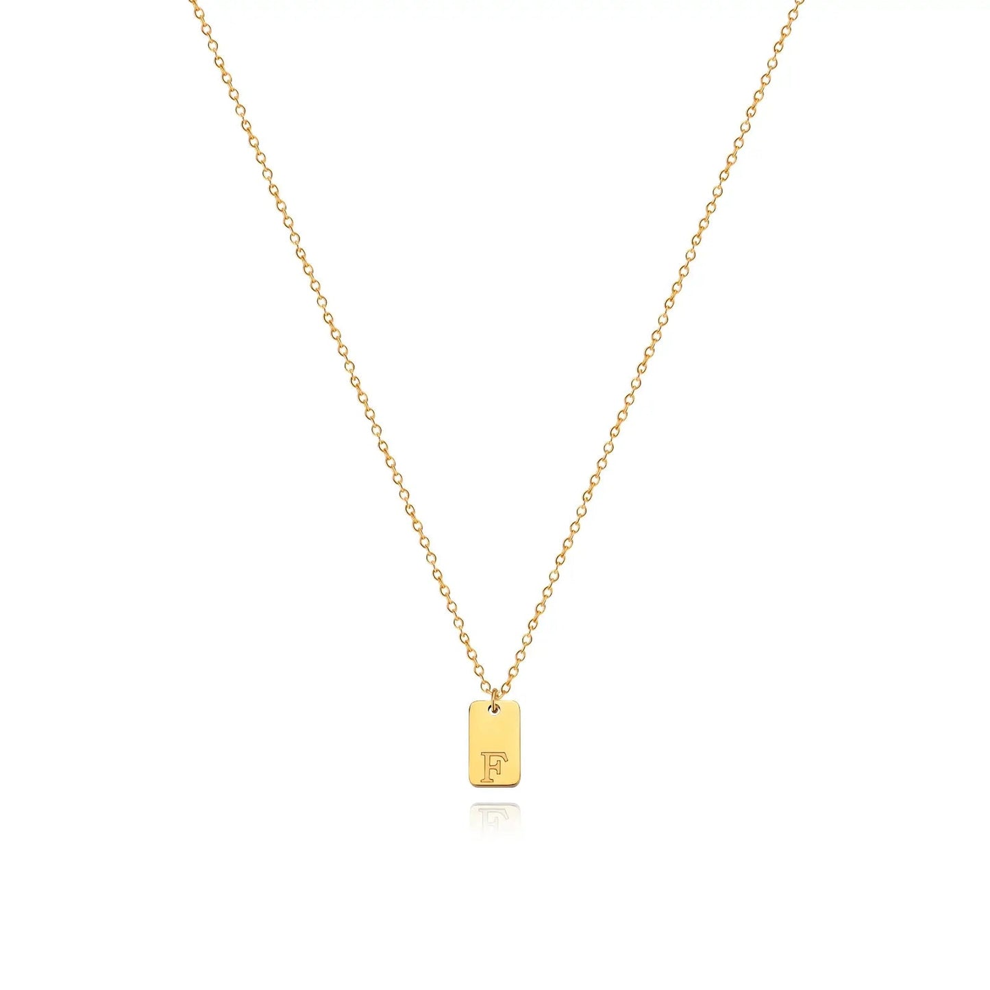 Plate Letter Necklace