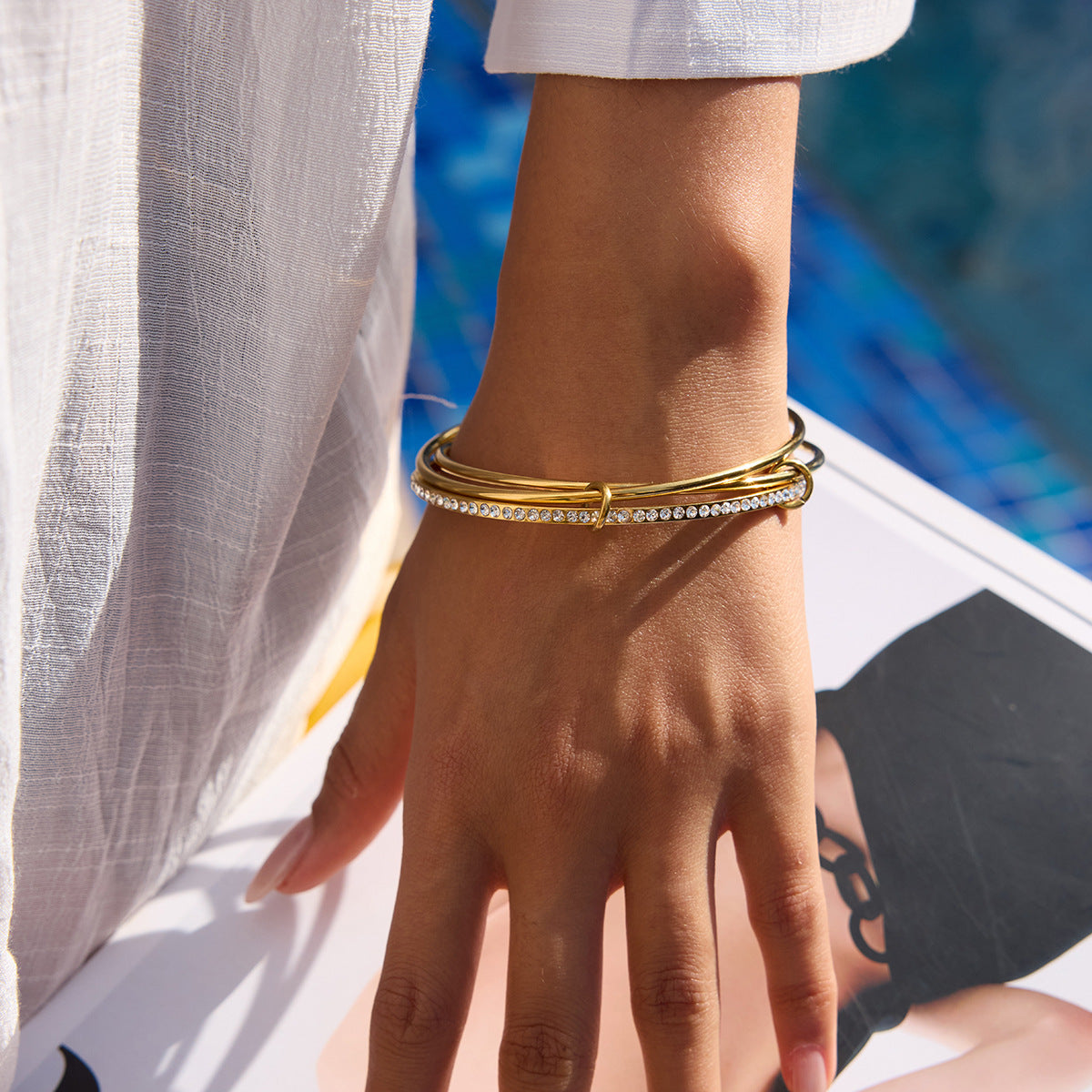 Quinley Stacked Diamond Bracelet 4