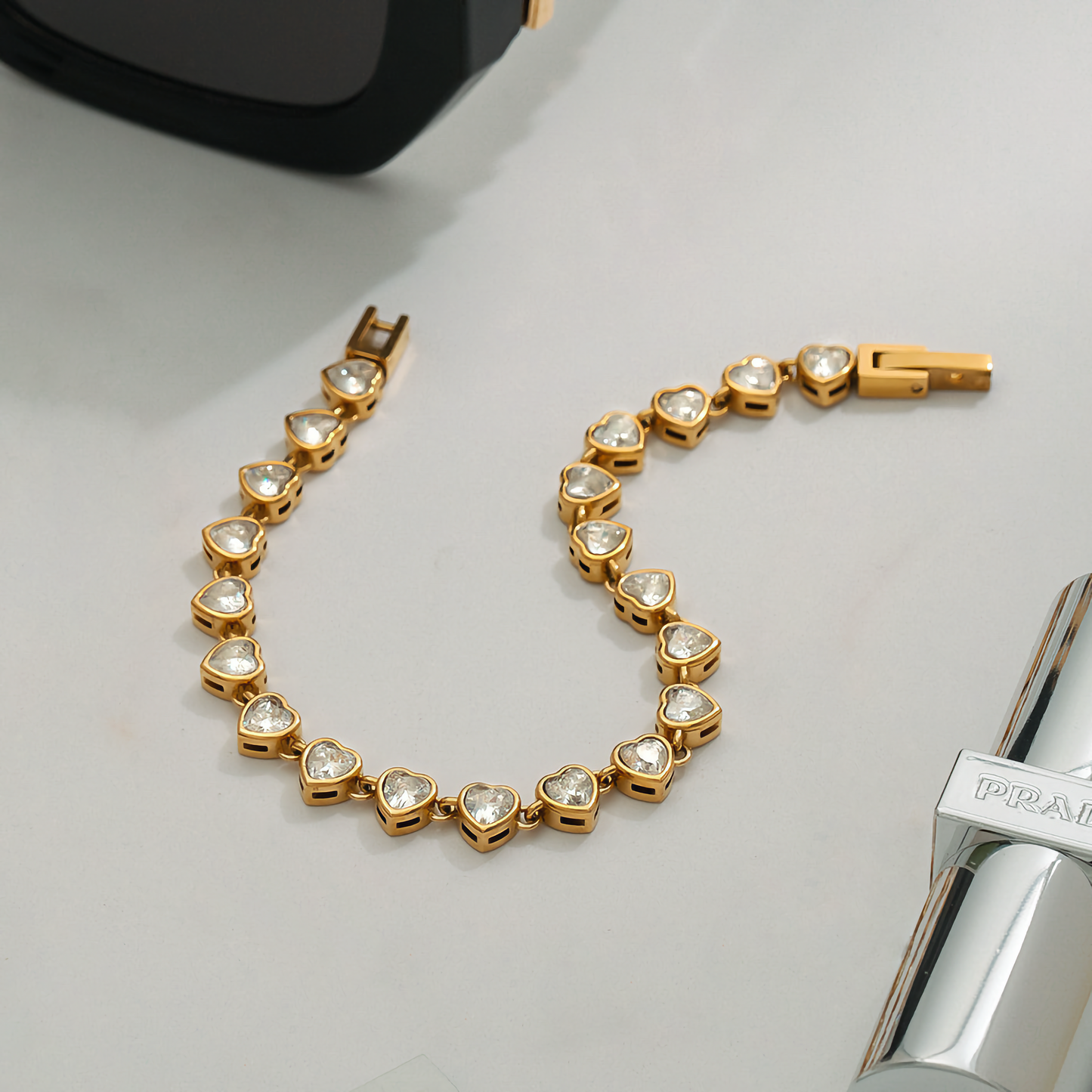 Romani Heart Shaped Tennis Bracelet 4