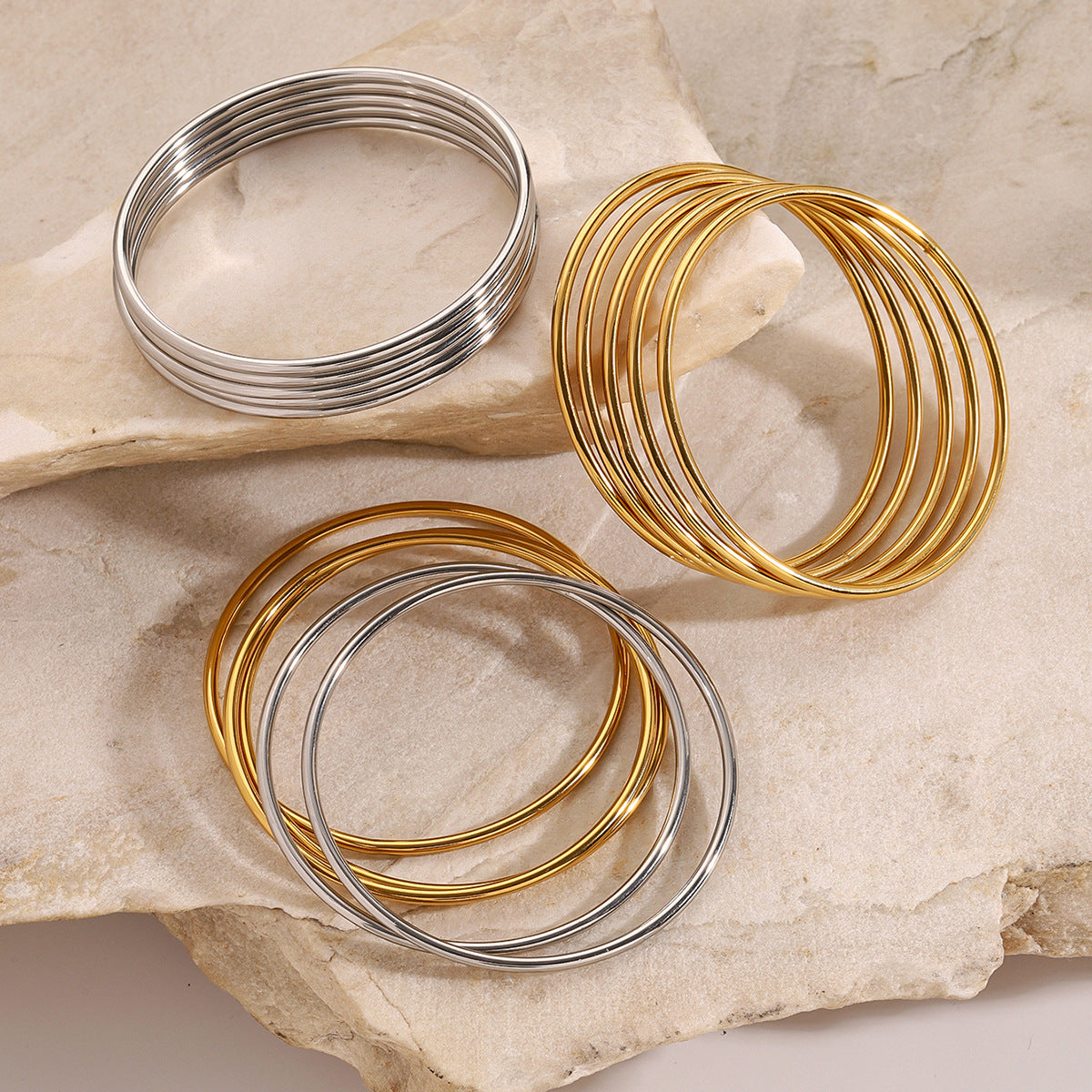 Shannon Gold Bangle Set 4