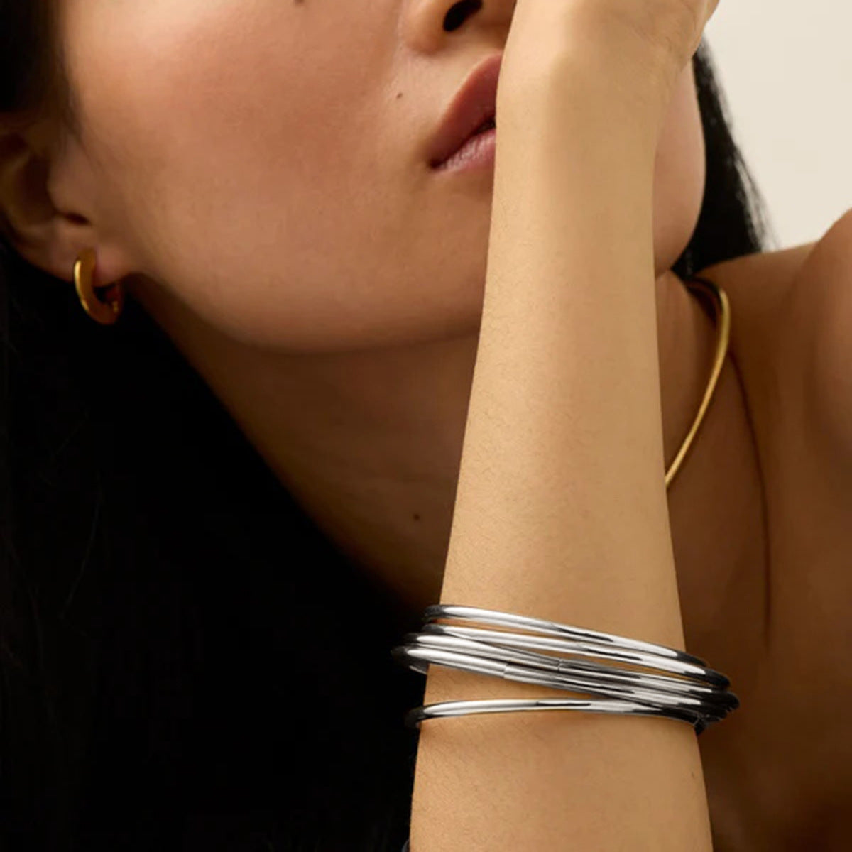 Shannon Gold Bangle Set 5