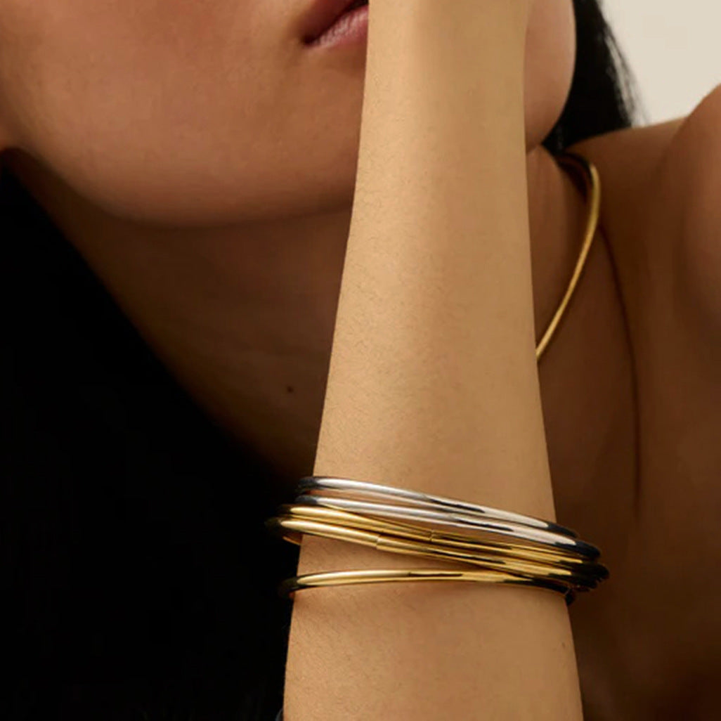 Shannon Gold Bangle Set 6