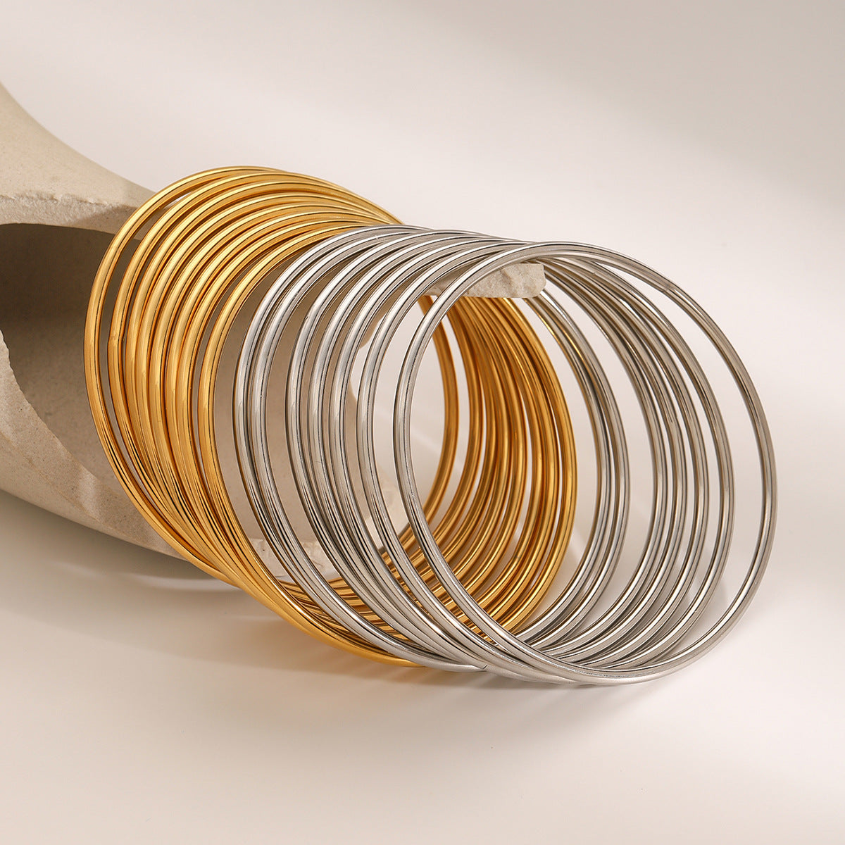 Shannon Gold Bangle Set 7