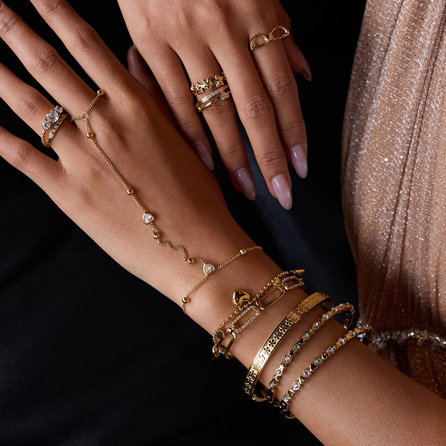 Winslow Gold Hand Chain 3