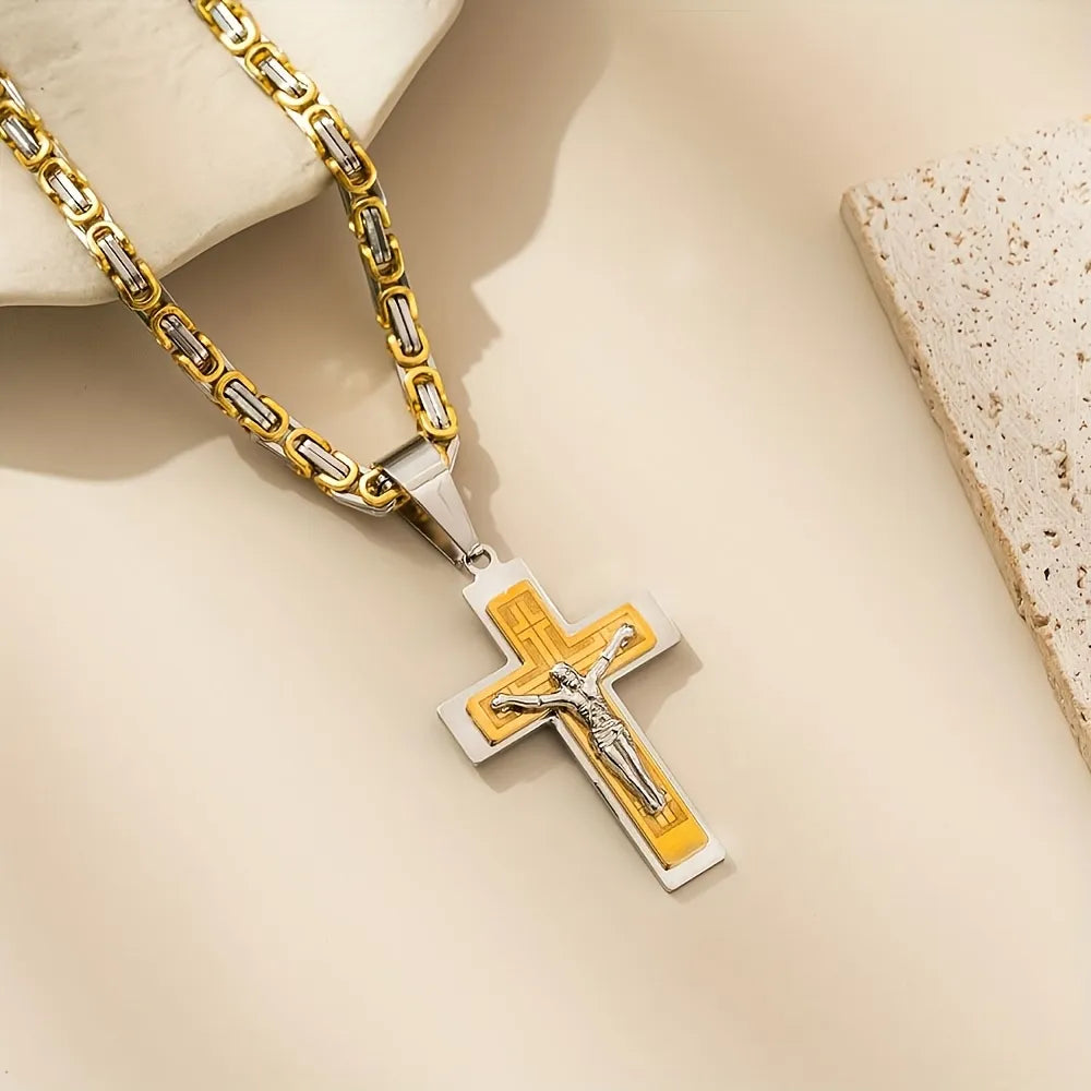Sanctus Steel Cross Chain