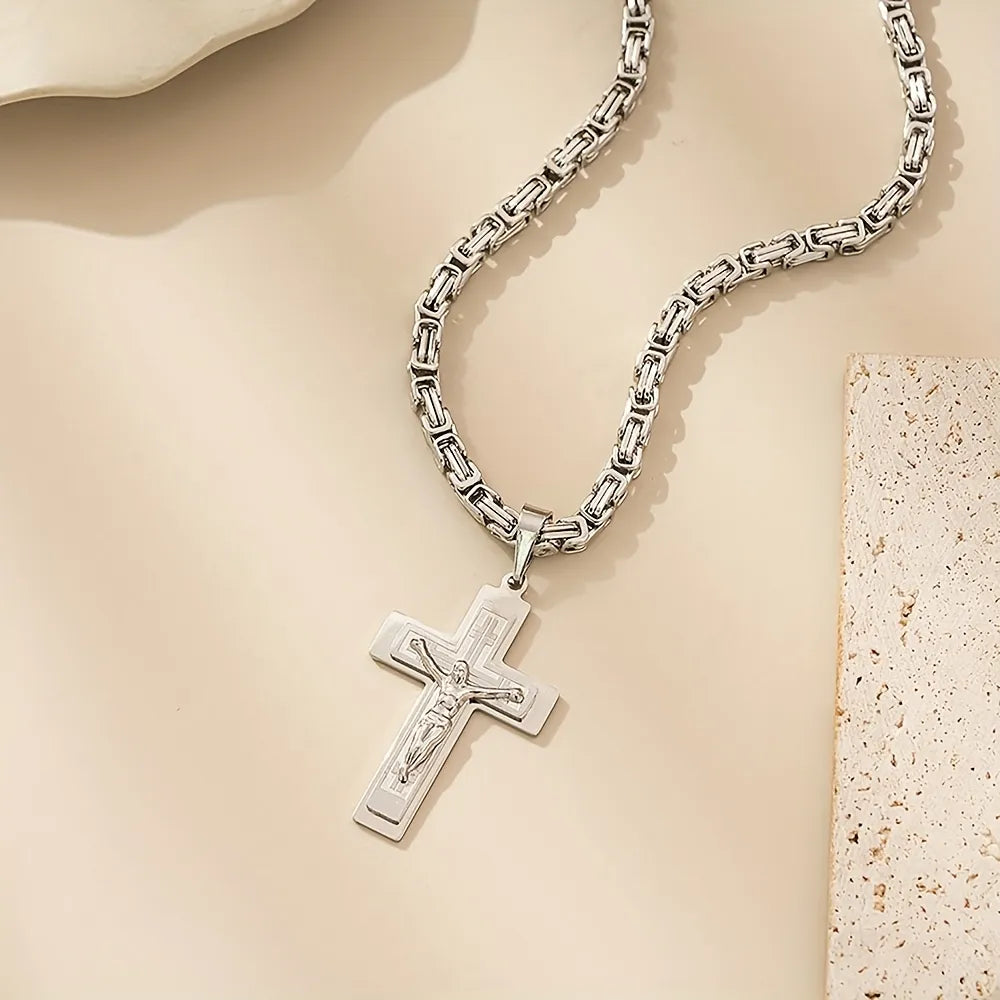 Sanctus Steel Cross Chain