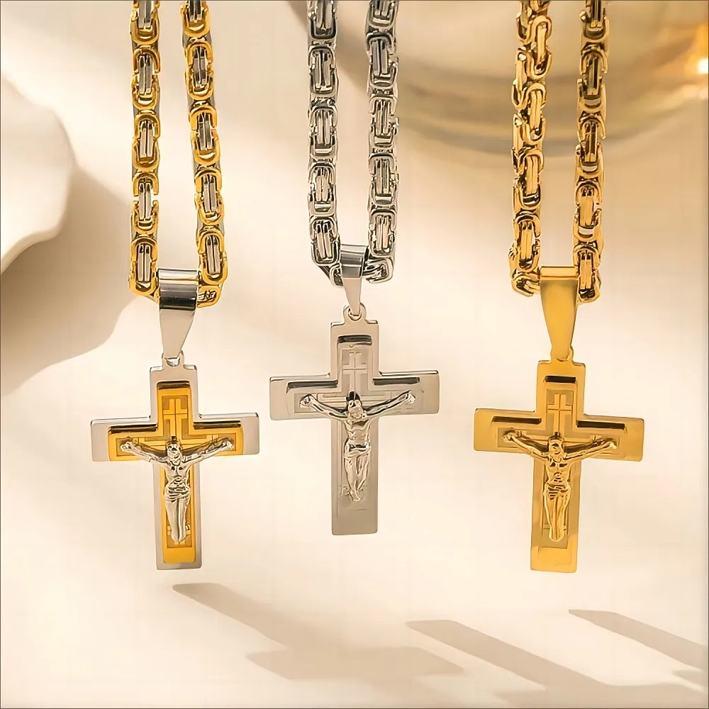 Sanctus Steel Cross Chain