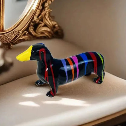 VIBRANT DACHSHUND SCULPTURE