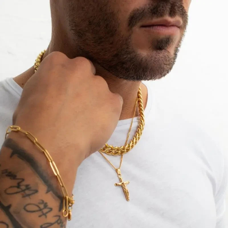 Gold Crucifix Necklace