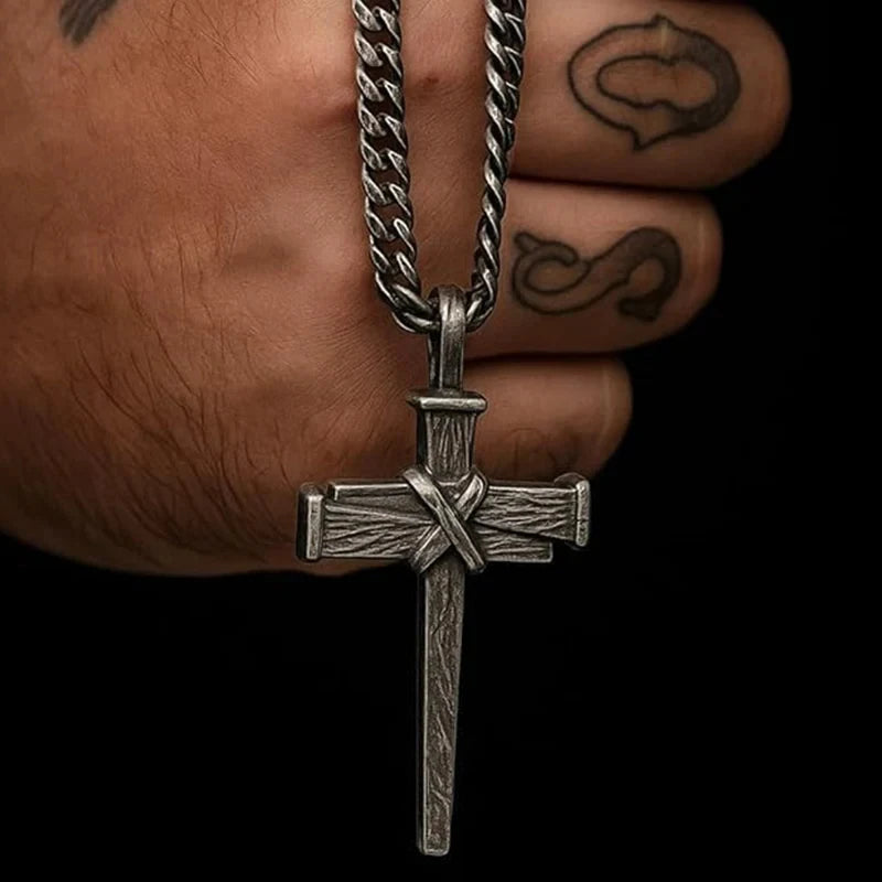 Nail Cross Necklace