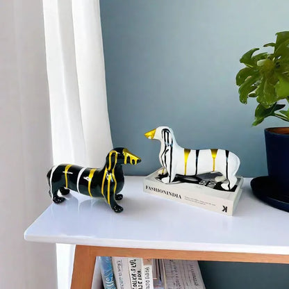 VIBRANT DACHSHUND SCULPTURE