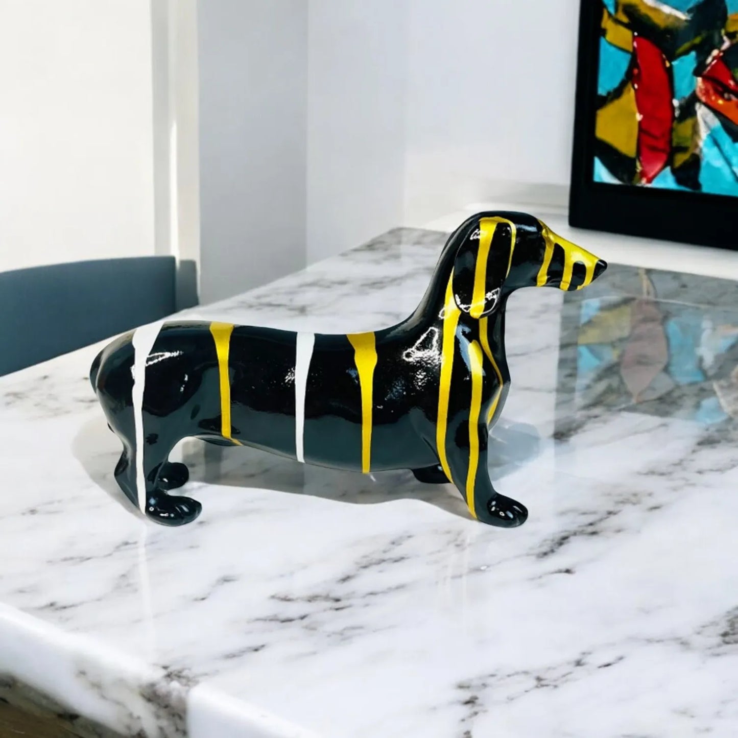 VIBRANT DACHSHUND SCULPTURE