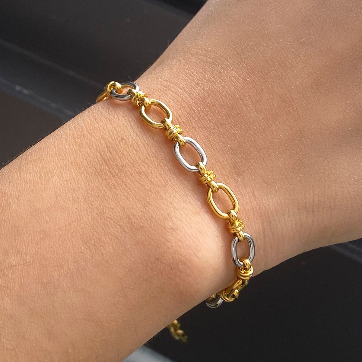 Addison Two Tone Gold Bracelet 1