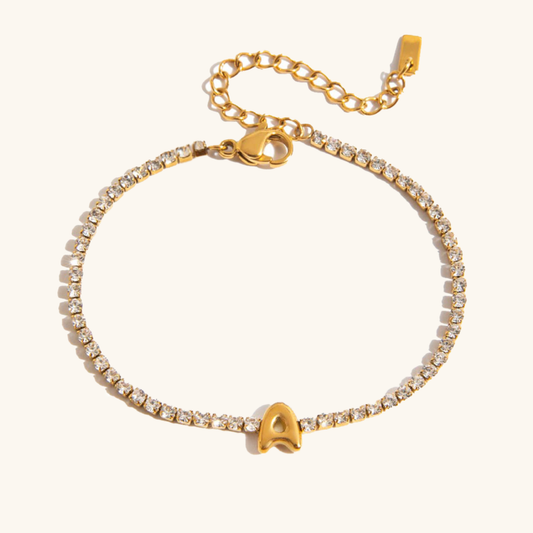 Avaria Bubble Letter Tennis Bracelet 0