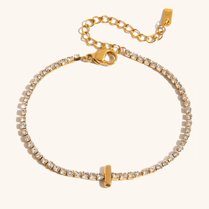 Avaria Bubble Letter Tennis Bracelet 13