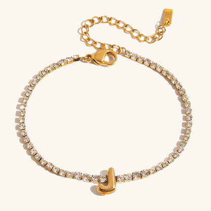 Avaria Bubble Letter Tennis Bracelet 19