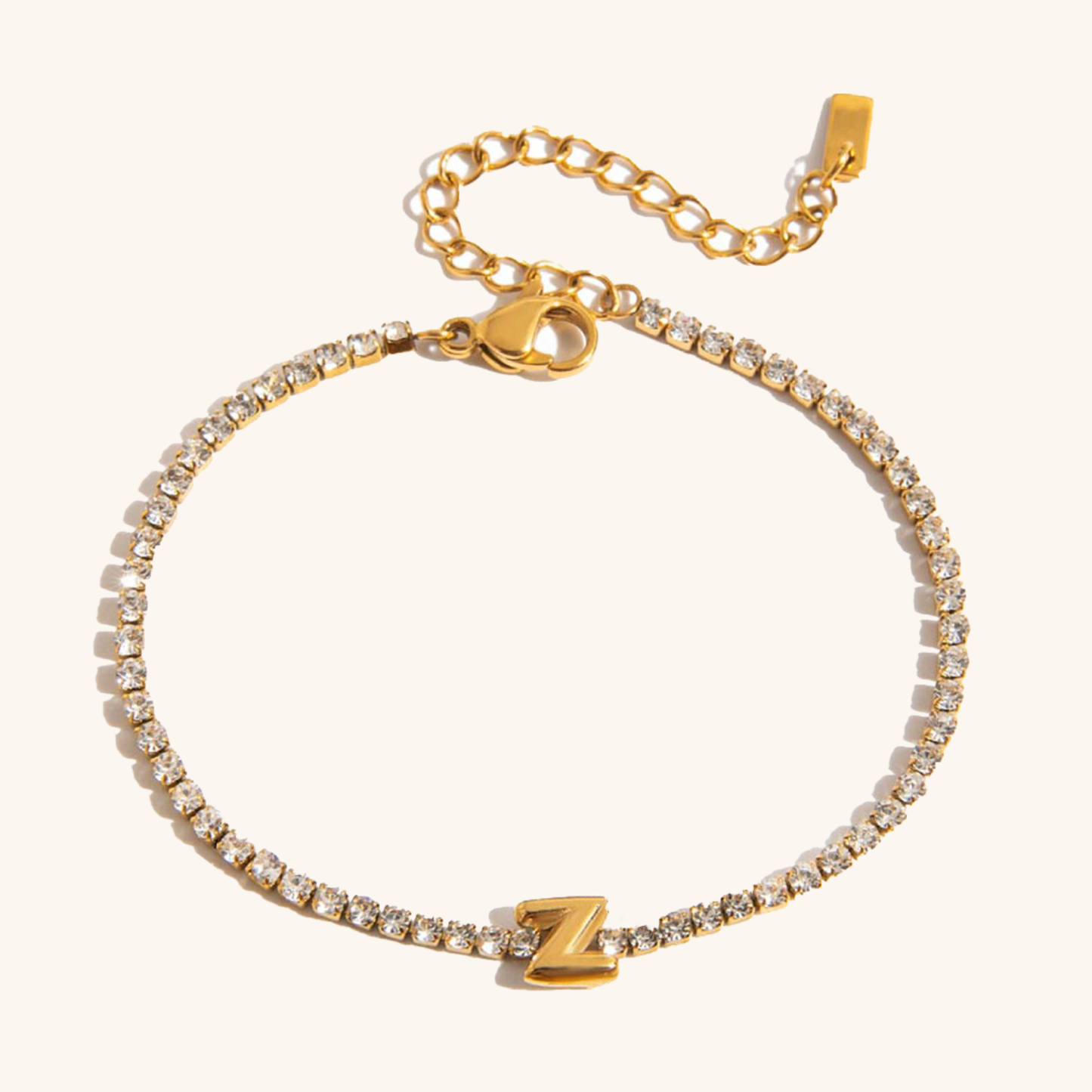 Avaria Bubble Letter Tennis Bracelet 22