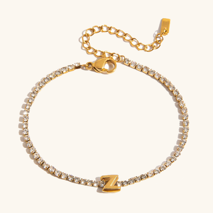 Avaria Bubble Letter Tennis Bracelet 22