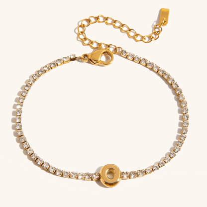 Avaria Bubble Letter Tennis Bracelet 24