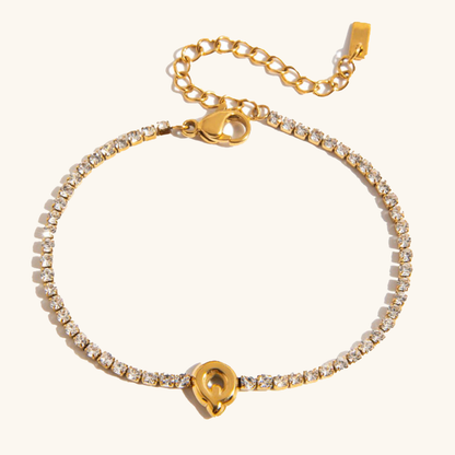 Avaria Bubble Letter Tennis Bracelet 28
