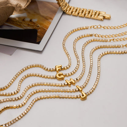 Avaria Bubble Letter Tennis Bracelet 3