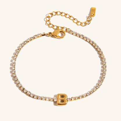 Avaria Bubble Letter Tennis Bracelet 4