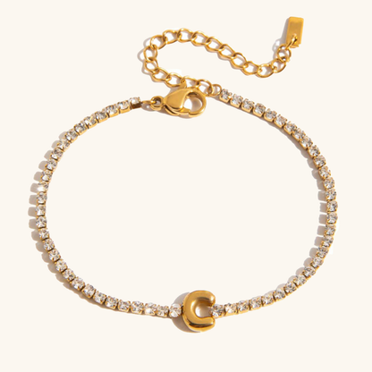 Avaria Bubble Letter Tennis Bracelet 5