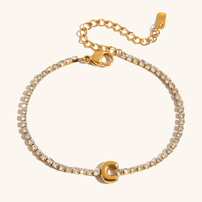 Avaria Bubble Letter Tennis Bracelet 6