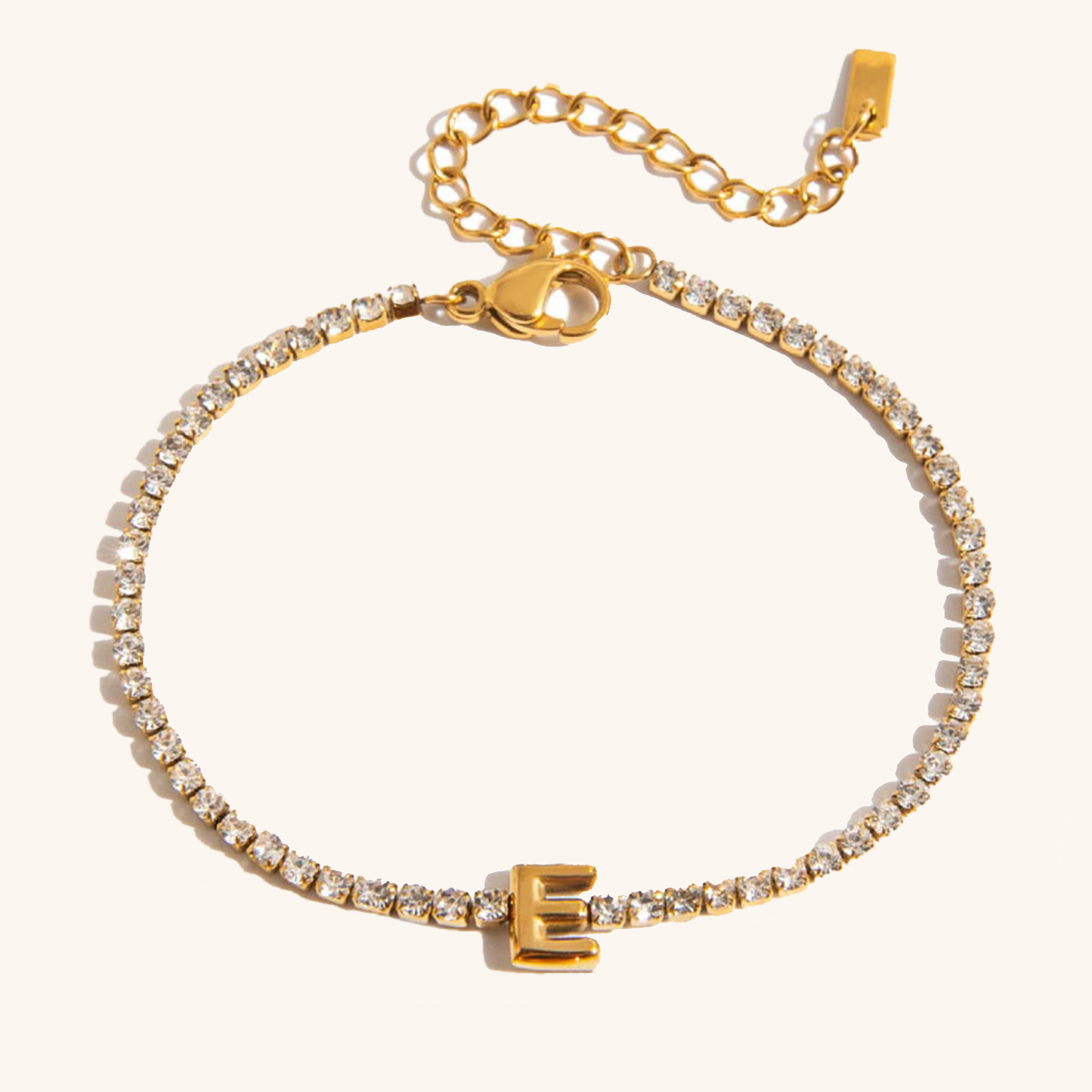 Avaria Bubble Letter Tennis Bracelet 7
